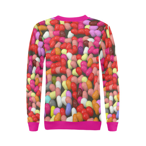 funny Jelly Mix by JamColors All Over Print Crewneck Sweatshirt for Women (Model H18)