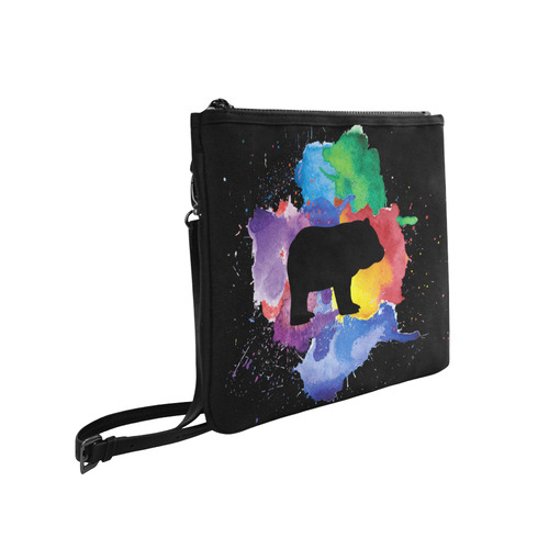 Colorful Panda Slim Clutch Bag (Model 1668)