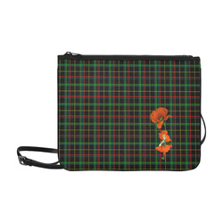 Poppy Elve On Tartan Slim Clutch Bag (Model 1668)