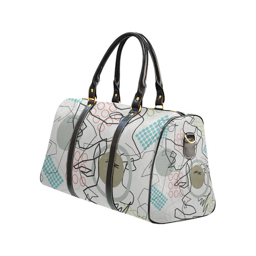 Abstract 8 pattern New Waterproof Travel Bag/Large (Model 1639)