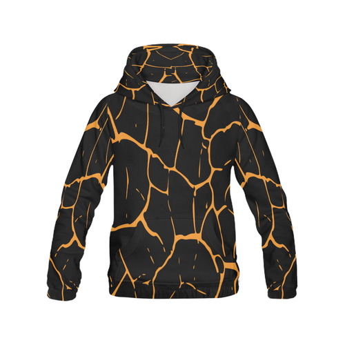 black gold skin hoodie for woment All Over Print Hoodie for Women (USA Size) (Model H13)
