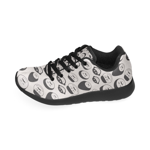 black and white emotion faces Men's Running Shoes/Large Size (Model 020)