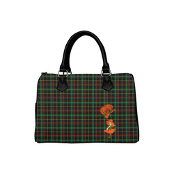 Poppy Elve On Tartan Boston Handbag (Model 1621)