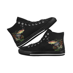 Fish With Flowers Surreal Vancouver H Women's Canvas Shoes (1013-1)