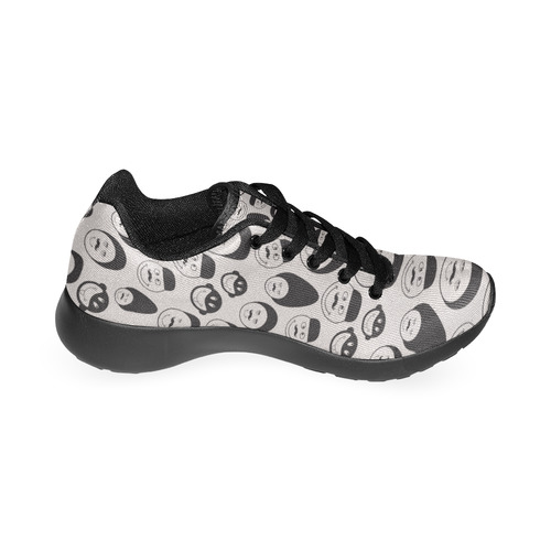 black and white emotion faces Men's Running Shoes/Large Size (Model 020)