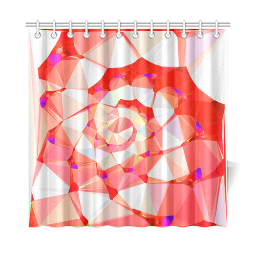 Spiral Staircase Low Poly Fractal Art Shower Curtain 72"x72"