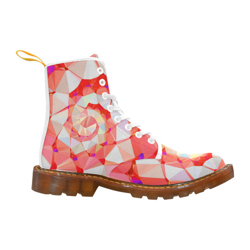 Spiral Staircase Low Poly Fractal Art Martin Boots For Women Model 1203H