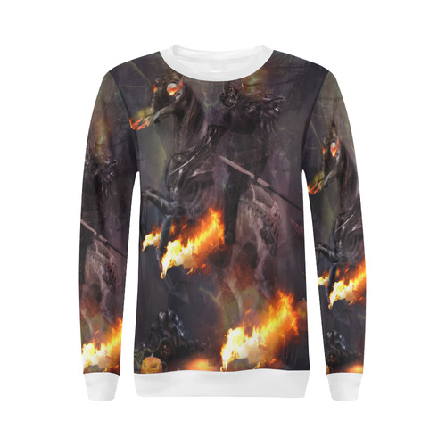 The Headless Horseman All Over Print Crewneck Sweatshirt for Women (Model H18)