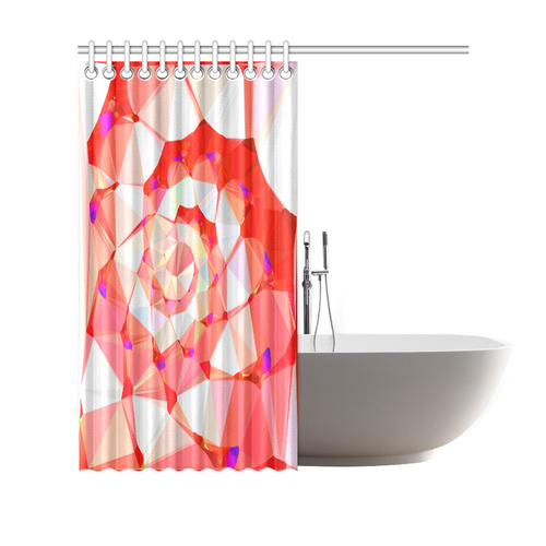 Spiral Staircase Low Poly Fractal Art Shower Curtain 69"x70"