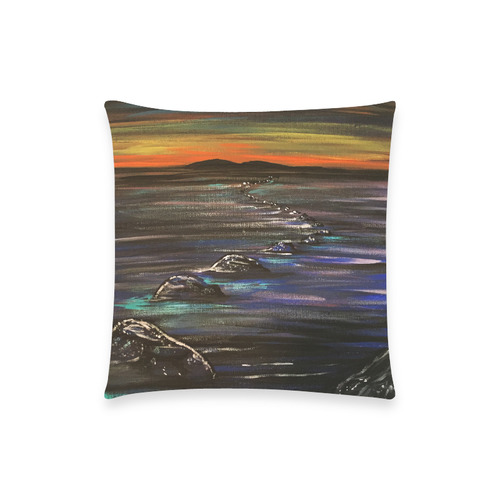 Night Walk Custom  Pillow Case 18"x18" (one side) No Zipper