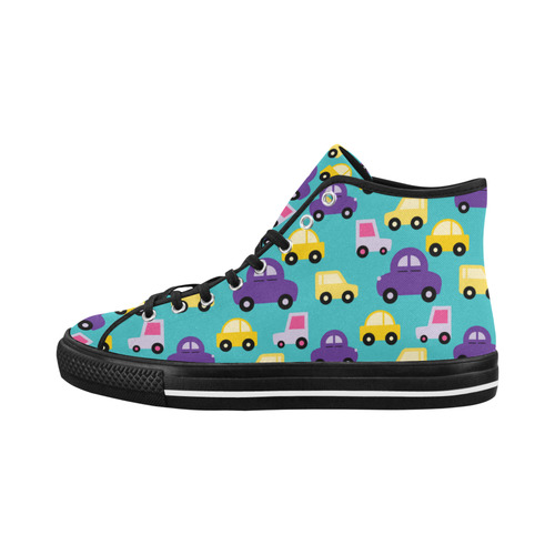 purple cartoon cars Vancouver H Men's Canvas Shoes/Large (1013-1)