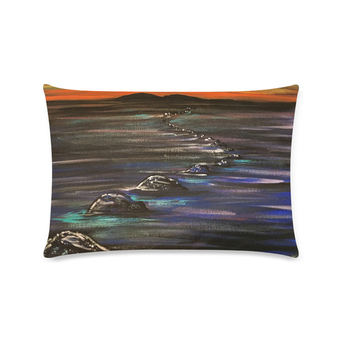 Night Walk Custom Rectangle Pillow Case 16"x24" (one side)