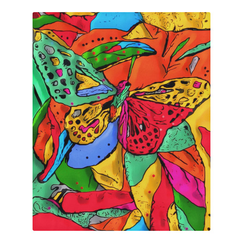 Butterfly Popart by Nico bielow 3-Piece Bedding Set