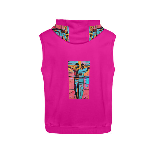 crucified with christ All Over Print Sleeveless Hoodie for Men (Model H15)