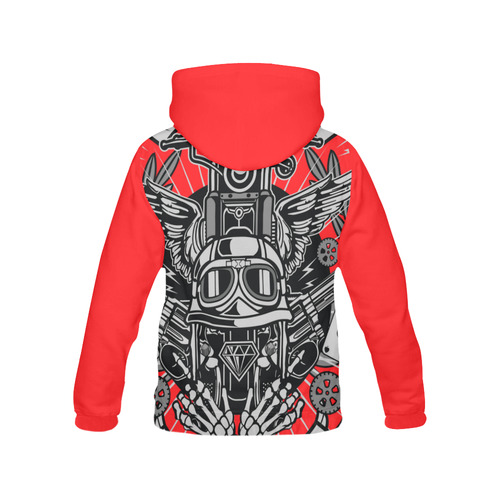 Street Rebellion Red All Over Print Hoodie for Men (USA Size) (Model H13)