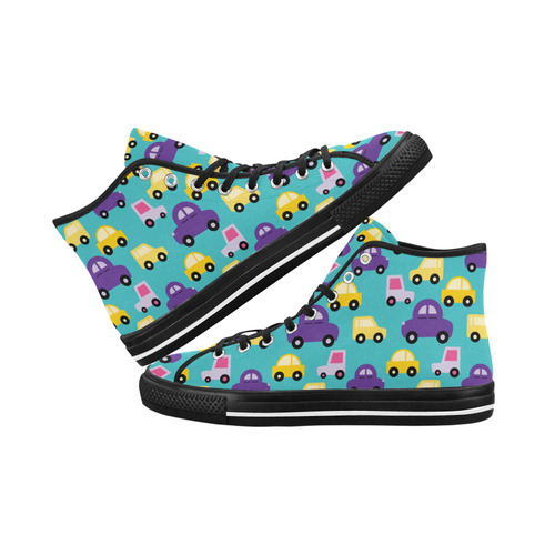 purple cartoon cars Vancouver H Men's Canvas Shoes/Large (1013-1)