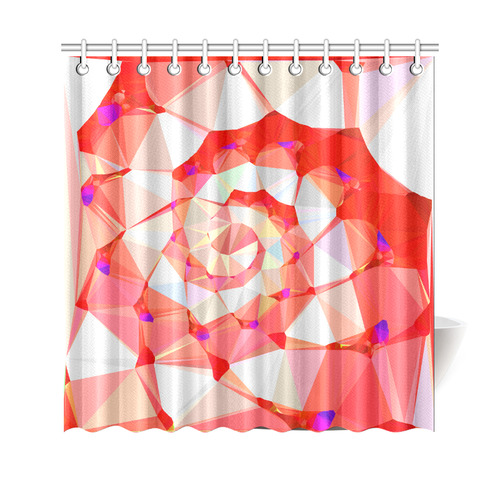 Spiral Staircase Low Poly Fractal Art Shower Curtain 69"x70"