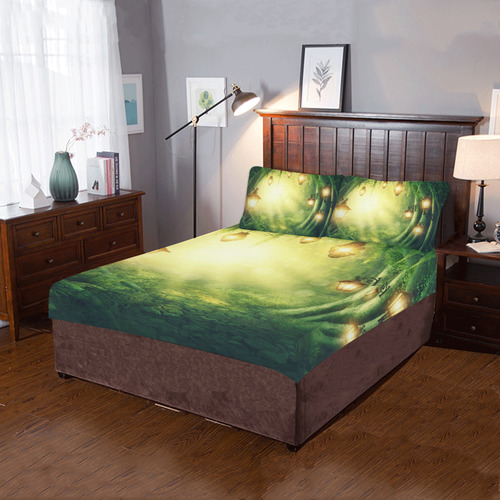 Road in a magic dark forest 3-Piece Bedding Set