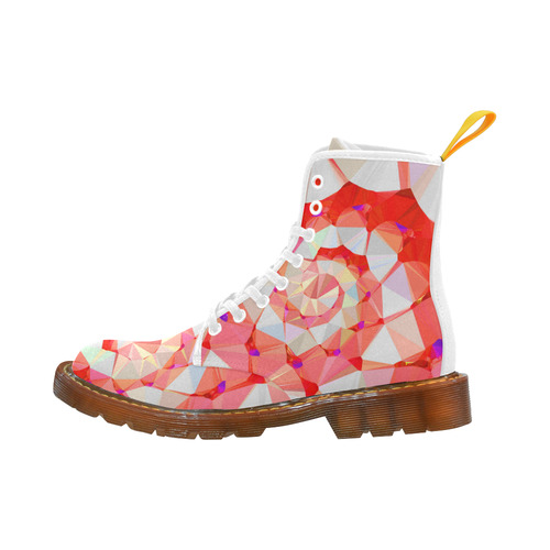 Spiral Staircase Low Poly Fractal Art Martin Boots For Women Model 1203H