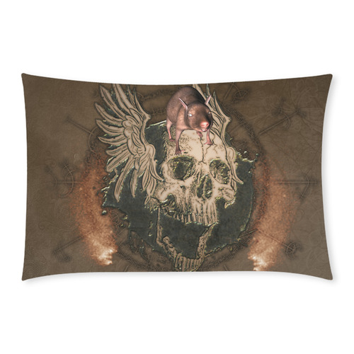 Awesome skull with rat 3-Piece Bedding Set
