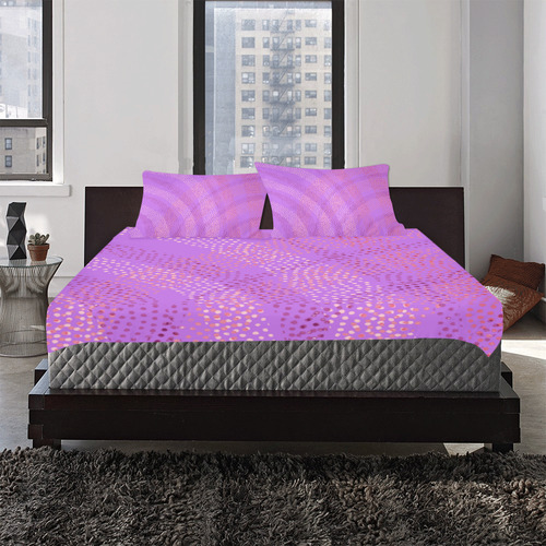 Purple 3-Piece Bedding Set