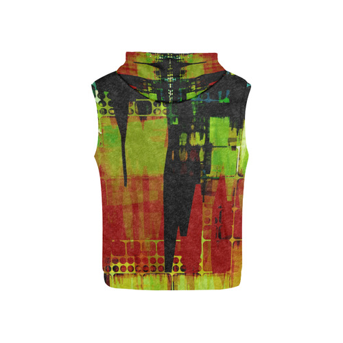 Grunge texture All Over Print Sleeveless Hoodie for Kid (Model H15)