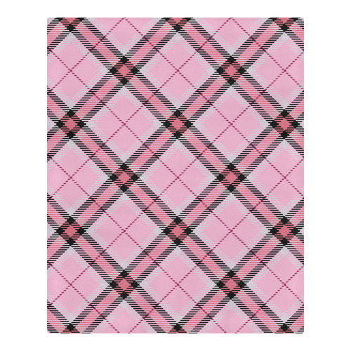 pink plaid 2 3-Piece Bedding Set