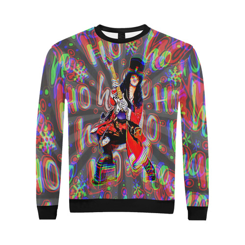 Psychedelic Rock Christmas All Over Print Crewneck Sweatshirt for Men (Model H18)