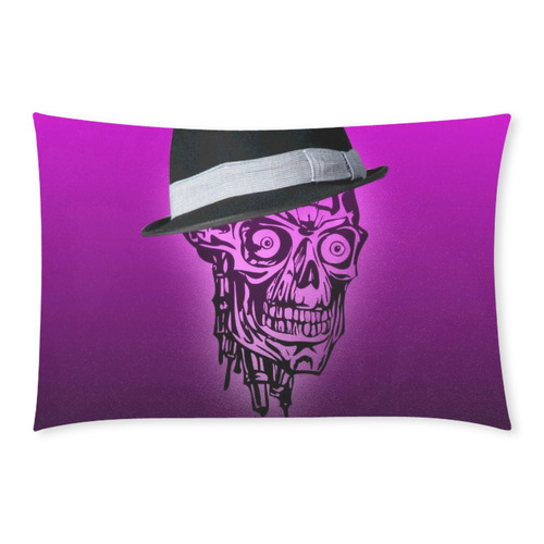 elegant skull with hat,hot pink 3-Piece Bedding Set