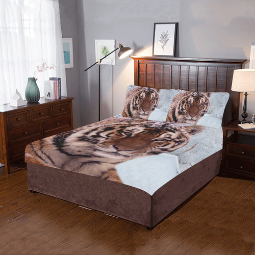 Tiger and Snow 3-Piece Bedding Set