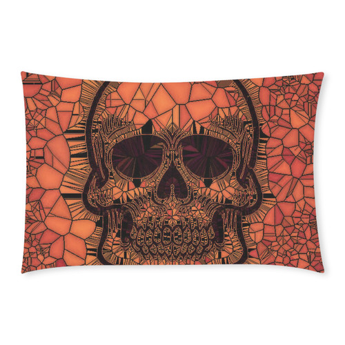 Glass Mosaic Skull,red by JamColors 3-Piece Bedding Set