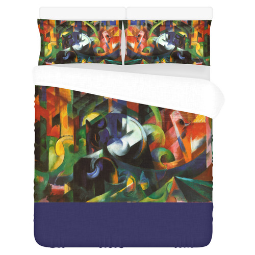 Picture With Cows by Franz Marc 3-Piece Bedding Set