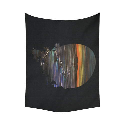 Night Walk Cotton Linen Wall Tapestry 80"x 60"