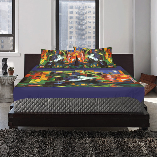 Picture With Cows by Franz Marc 3-Piece Bedding Set
