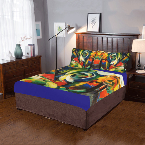 The Mandrill by Franz Marc 3-Piece Bedding Set