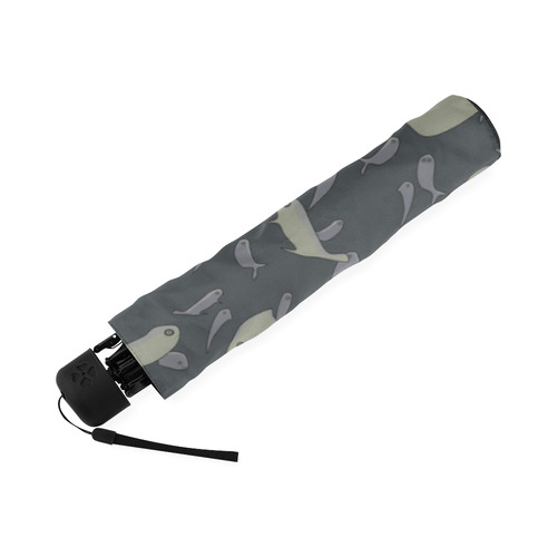 Lots of Fish Pattern D Grey Foldable Umbrella (Model U01)