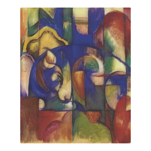 The resting bull by Franz Marc 3-Piece Bedding Set