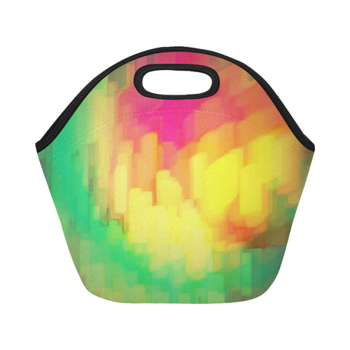 Pastel shapes painting Neoprene Lunch Bag/Small (Model 1669)