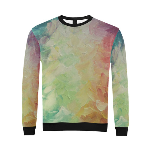 Painted canvas All Over Print Crewneck Sweatshirt for Men (Model H18)