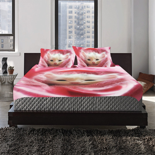 Kitty Loves Pink 3-Piece Bedding Set