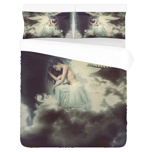 Sad Angel In Heaven 3-Piece Bedding Set