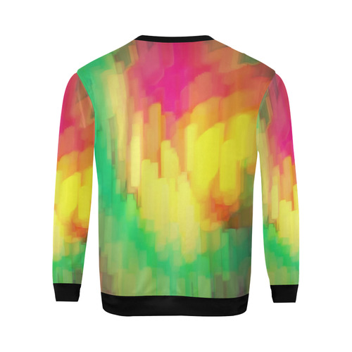 Pastel shapes painting All Over Print Crewneck Sweatshirt for Men (Model H18)