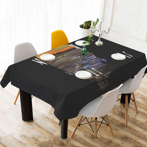 Night Walk Cotton Linen Tablecloth 60"x120"