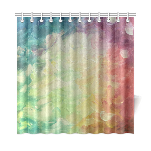 Painted Canvas Shower Curtain 72 X72, Canvas Shower Curtain