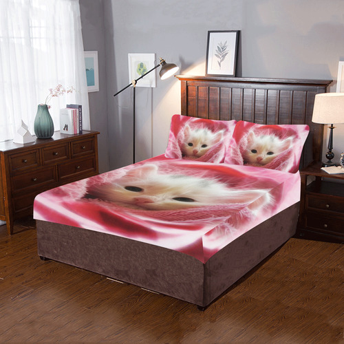 Kitty Loves Pink 3-Piece Bedding Set