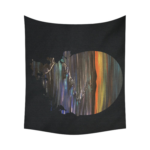 Night Walk Cotton Linen Wall Tapestry 60"x 51"