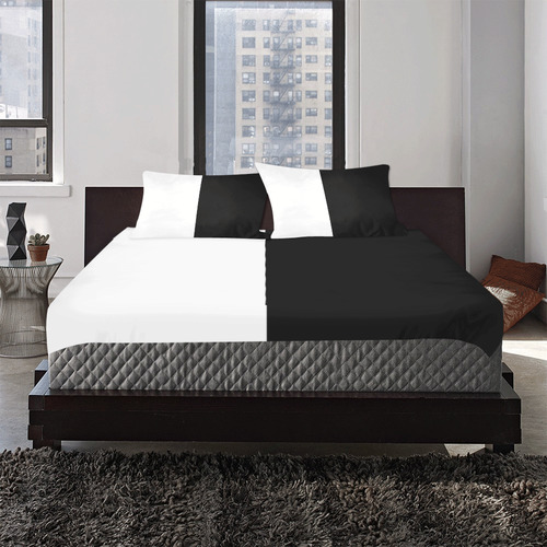 Black & White 3-Piece Bedding Set