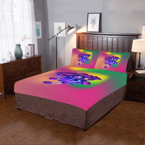 Magic Mushrooms 3-Piece Bedding Set