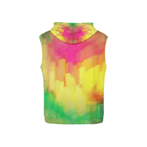 Pastel shapes painting All Over Print Sleeveless Hoodie for Kid (Model H15)