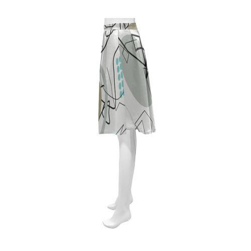 Abstract 8 pattern Athena Women's Short Skirt (Model D15)